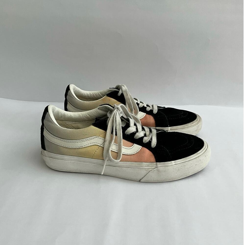 VANS Ombré Sunrise Black Pink Orange Lace Up Suede Leather Low Sneakers Shoes